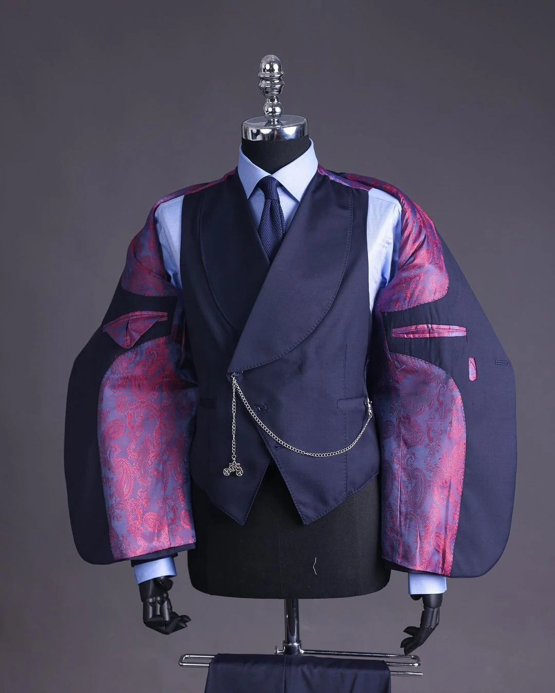 Clássico casamento masculino ternos sob medida smoking liso 3-pieces jaqueta colete calças blazer festa cantor noivo traje feito venda quente