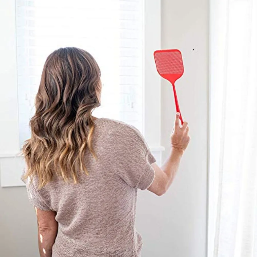 ChicRosa Fly Swatter, 3 Pack Strong Flexible Manual Swat Set, Assorted Colors, Long Range Handles, Indoor and Outdoor Racket fo