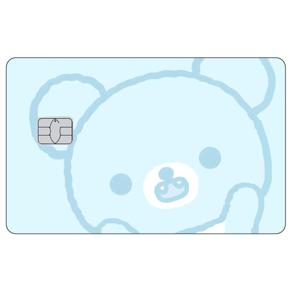 ملصقات غير لامعة لبطاقة الائتمان الكرتونية من Rilakkuma وKiiroitori لمجموعة VISA JCB و Mastercard Beautify Decorate Girl
