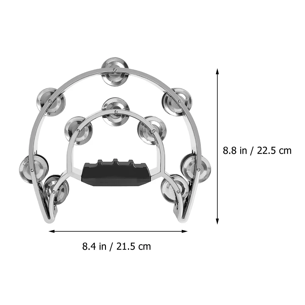 

1pcs Double Row Tambourine Handheld Percussion Instruments For Party Ktv Classroom Music Educational Adults Hand Bell Drum