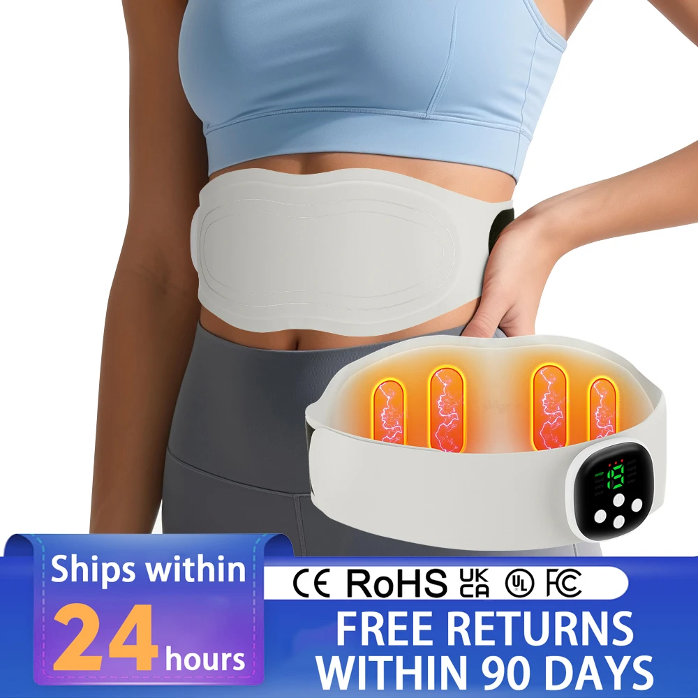 

Электрический массажер для талии с подогревом, скульптор для пресса, тонизирующий пояс для упражнений на животе, массажер для поясницы, расслабление мышц, поддержка