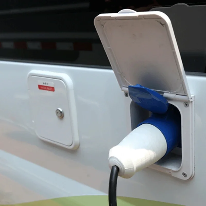 

16A External Flush Hook Up Power Outlet Motorhome Trailer Flush Inlet Socket Automotive Accessories X37F