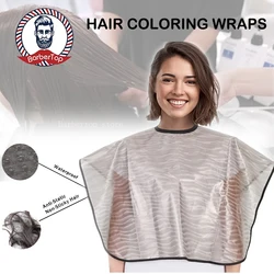 Barbershop Hairdressing Cape Waterproof Hair Coloring Wraps for Hair Color Shampoo Hair Dye Cloth Haircut Cloak Tools