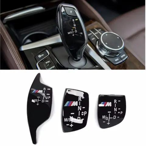 자동차 기어 시프트 노브 패널 커버, BMW 1 2 3 4 5 7 시리즈 F01 F02 X1 X3 X5 X6 M3 M5 F30 F32 F48 로고 내부 수정