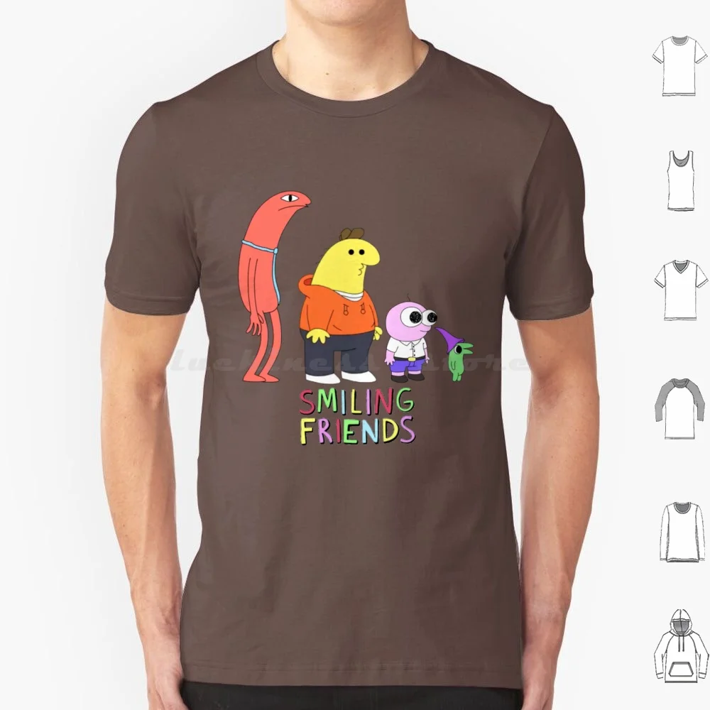 Best Selling-Smiling Friends All Smiling Friends Design T Shirt Cotton Men Women Diy Print Pibby Pim Pebbles Psychicpebbles