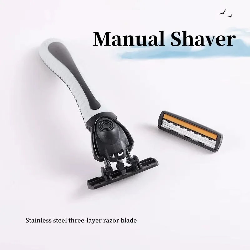 Shaver Brand New Design Men Razor Shaving Three Layer Shaver Reusable Razor Imported Blade Multi Tool Head Replace