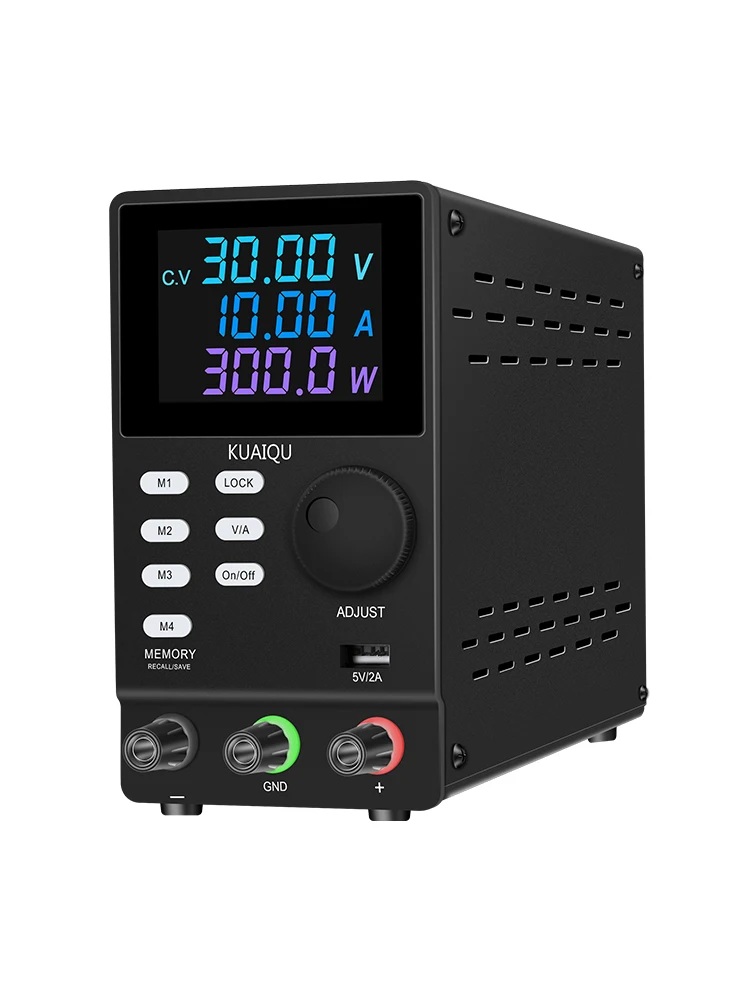 Zasilacz laboratoryjny DC KUAIQU 300V 1A 300W, regulowany, 200V 120V 60V 30V, z wyświetlaczem LCD, pamięcią i regulacją napięcia, do galwanizacji. — zdjęcie 2