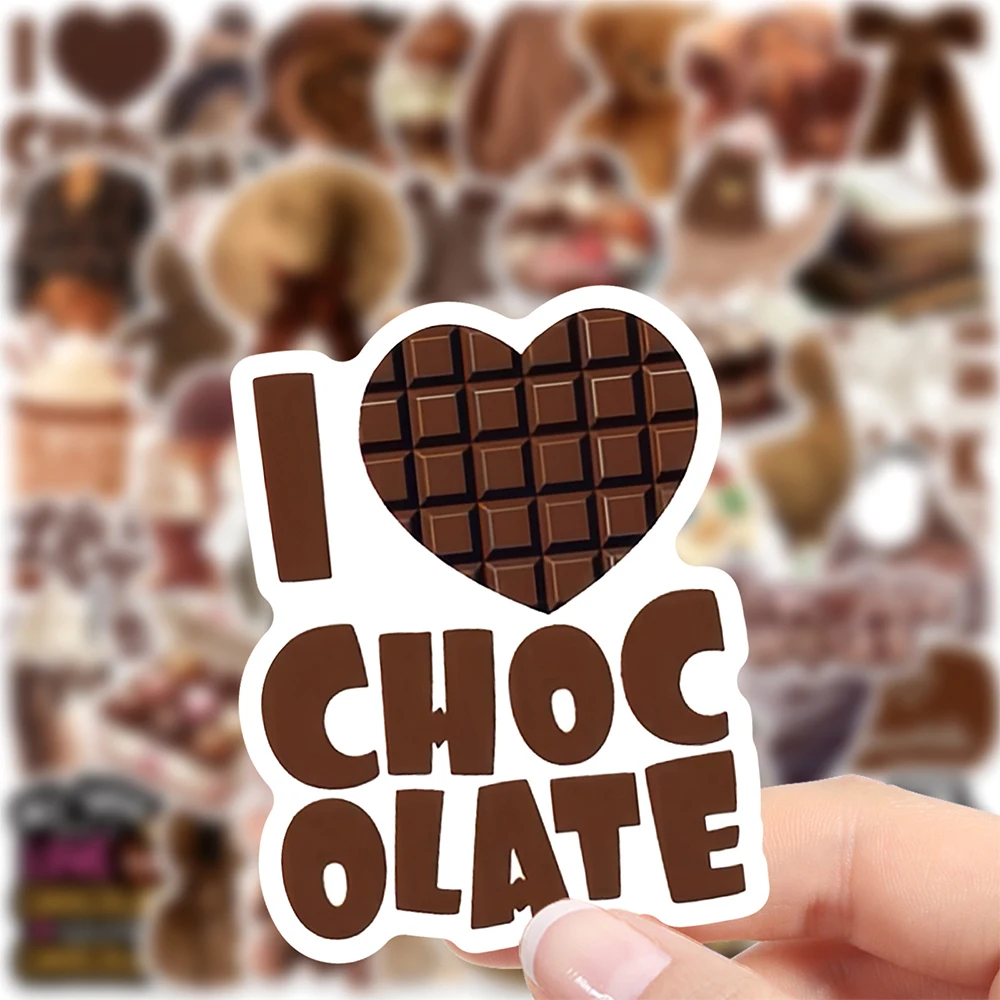 10/30/50 個チョコレート漫画美的ステッカーかわいい女の子装飾デカールおもちゃギフト防水 DIY 日記ラップトップ電話