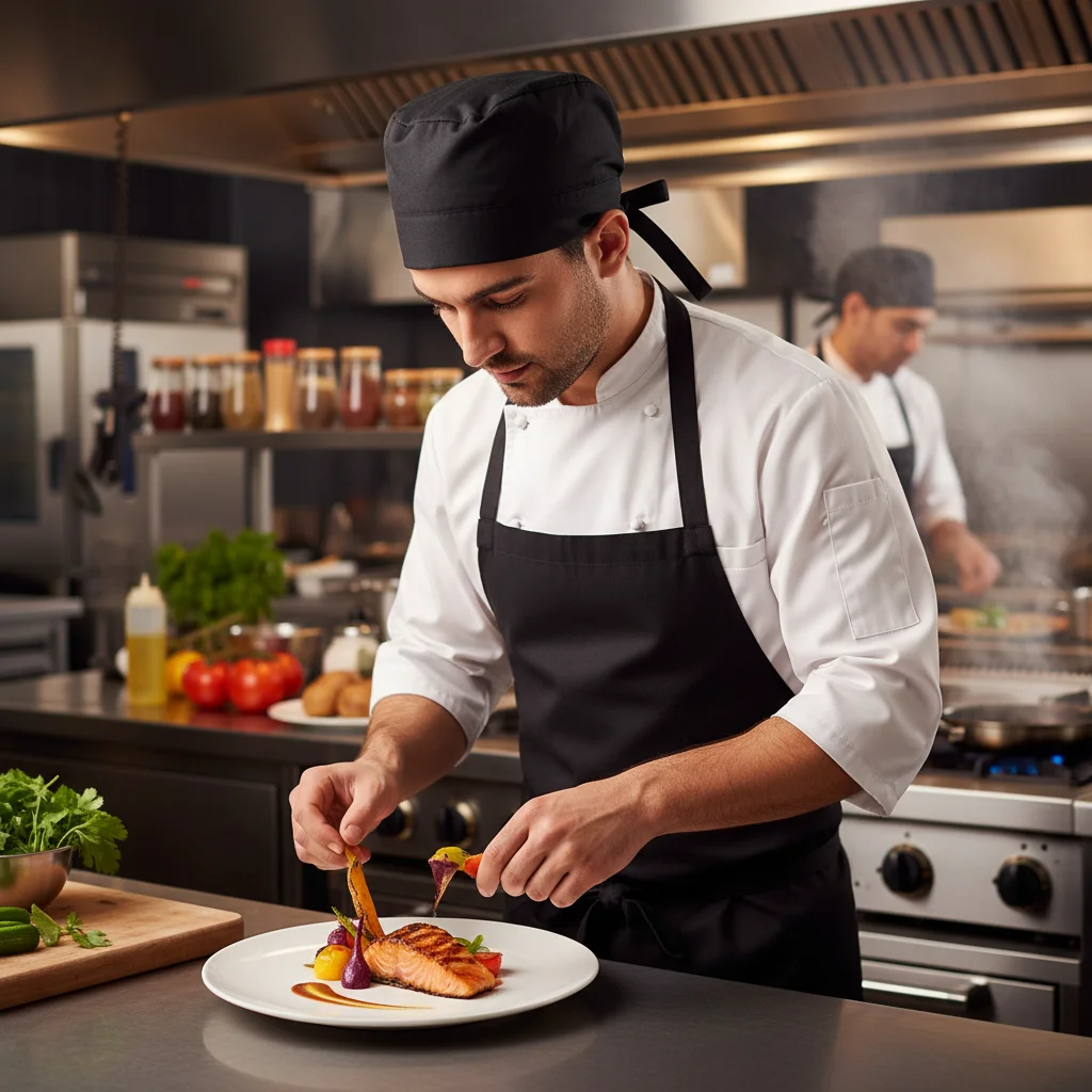 

Шляпа шеф-повара для мужчин и женщин, ресторанный персонал, регулируемая завязанная лента, кепка для приготовления пищи, дышащий материал из смеси хлопка для японского языка