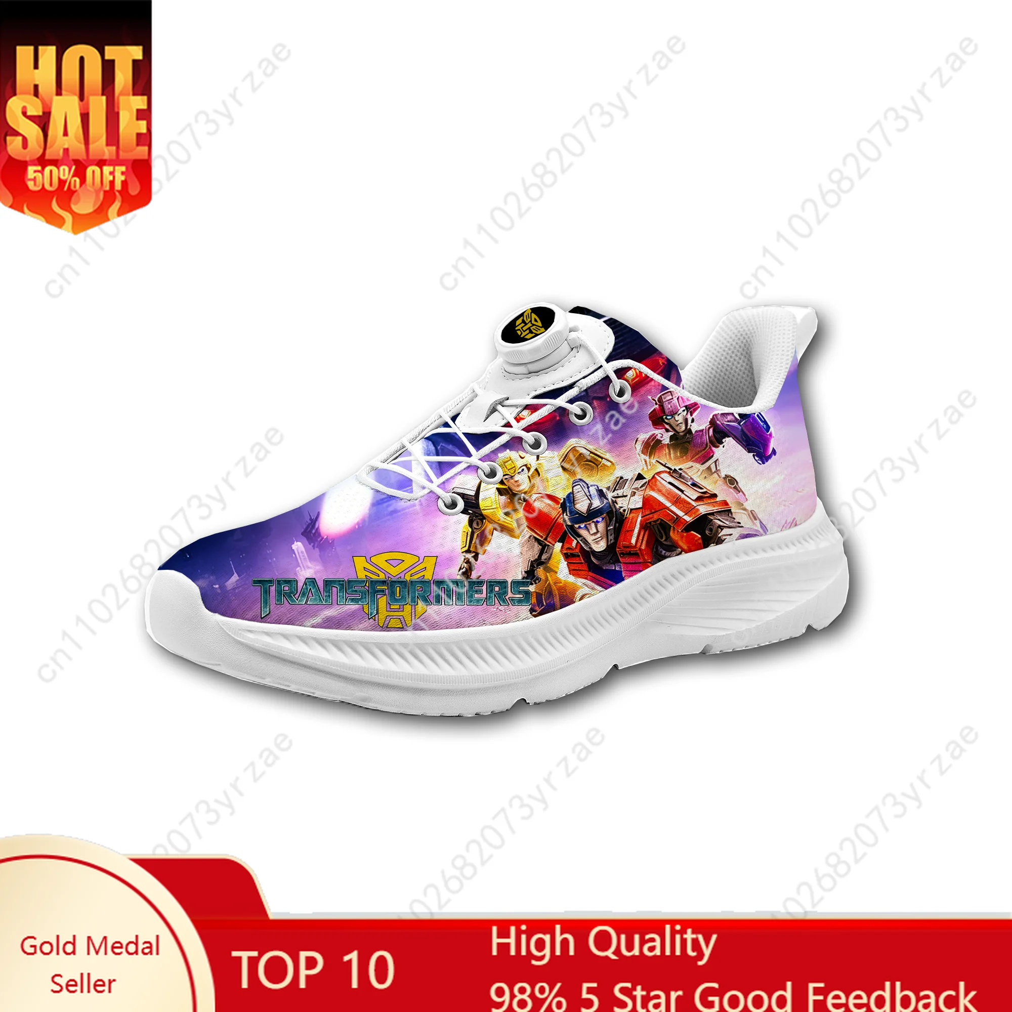 

Transformers Sneakers Mens Womens Walking Shoes Laceless Rotating Button Sports Shoe Fashion Lightweight Custom Sneaker