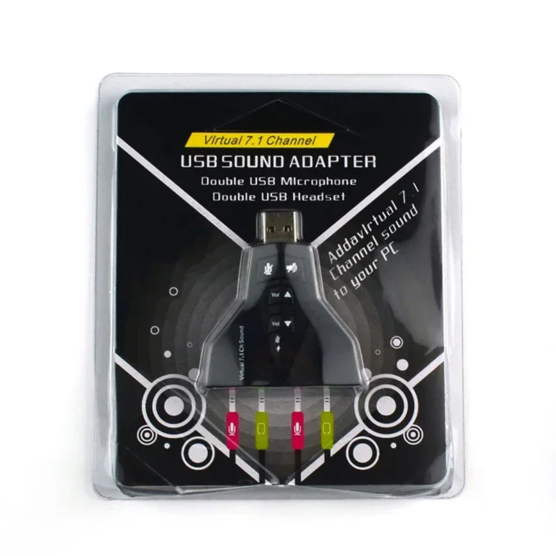 USB Virtual 7.1 Independent Sound Card Airplane Shaped Sound Card Computer Driver Free External Desktop Laptop