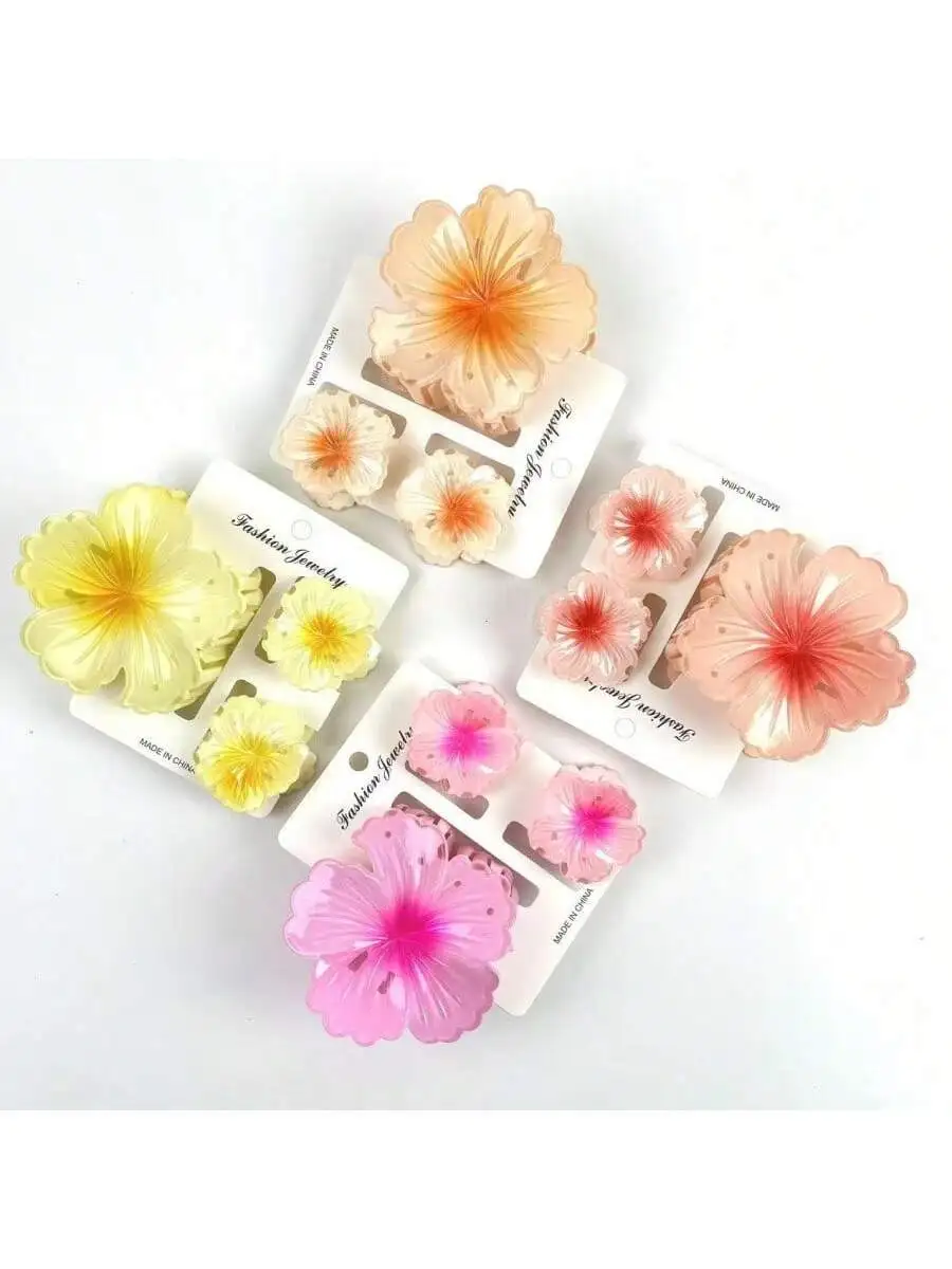 

Floral ABS Plastic Hair Clips Set For Women, Flower Hair Claw Clips Accessories