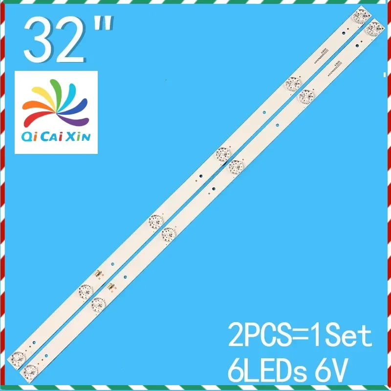 

2PCS 6LEDs 6V 561mm LED Backlight Strips For CC02320D562V08 320L(320E9) 2X6 6S1P 1210 Bands Ruler CC02320D562V04 32E9 2X6