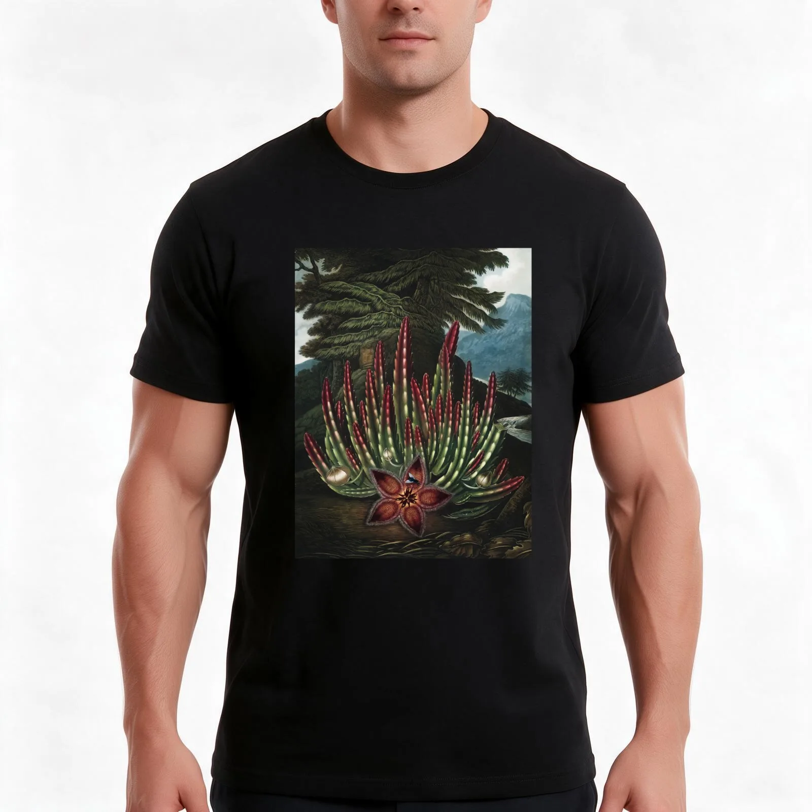 The Maggot-bearing Stapelia - The Temple of Flora T-Shirt, Summer Casual Cotton Tee, Oversized Streetwear Tops, Unisex Men Women
