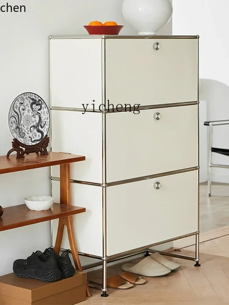 YFY  medieval shoe cabinet modern simple metal multi-functional storage household entrance cabinet