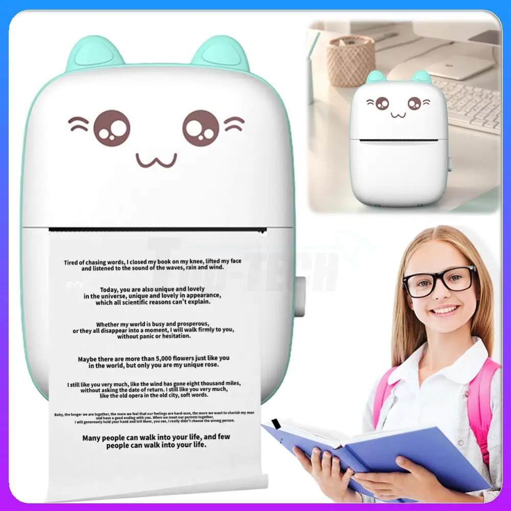 

Мини-принтер, беспроводной термопринтер, Bluetooth-совместимый бесчернильный принтер для изготовления наклеек, печатная машина для этикеток для iOS для Android