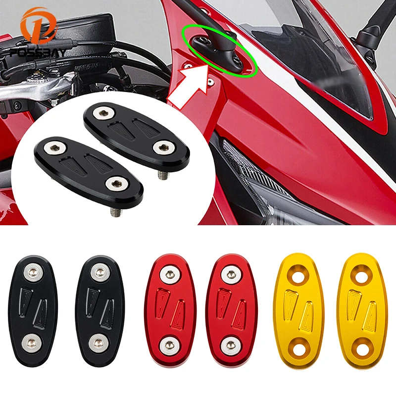 Motorcycle Rear View Mirror Block Off Base Plates Cover Decorative for Honda CBR650R CBR650F CBR500R CBR300R CBR250R 2013-2021