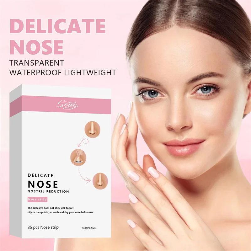 جمال غير مرئي تقلص الأنف الجناح ملصقات تأثيري خاص الأنف يتقلص شرائط تقليص أجنحة الأنف الأنف الصغيرة ضيق رقيقة الأنف