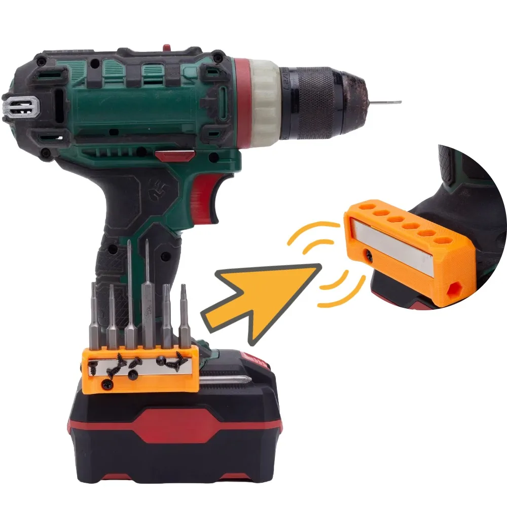 

Magnetic Bit Holder Drill Bit Organizer 7 Slots Bit Screw Set for Parkside X20V Power Tools Electrical Drill Accessories