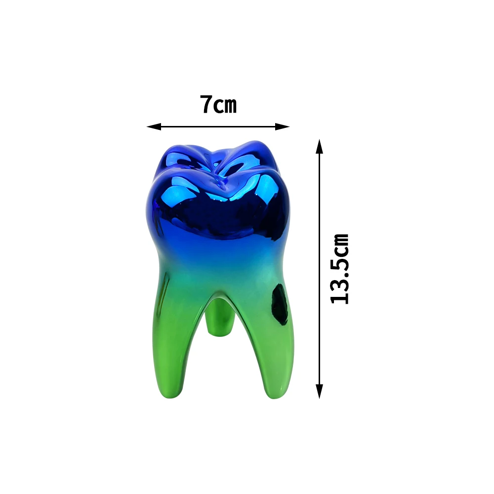 1 szt. Kreatywne kolorowe ozdoby dentystyczne rzemiosło artystyczne Model zębów klinika dentystyczna dekoracje na biurko prezenty na otwarcie jamy