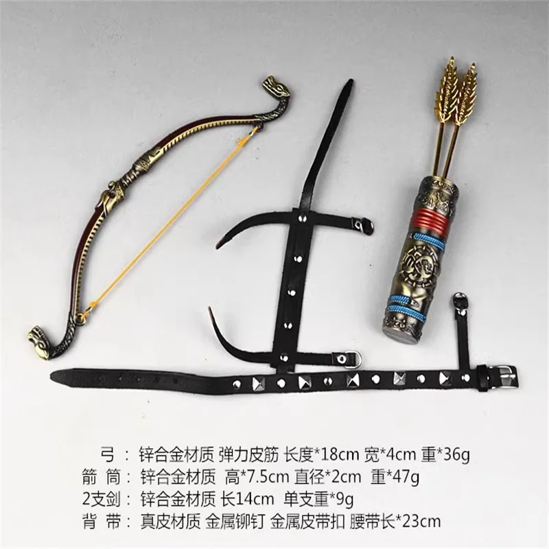 

1/6 Soldier Miniature Scene Weapon Bow And Arrow Canister Straps High Quality Model Toy Fit 12'' Action Figures Body In Stock