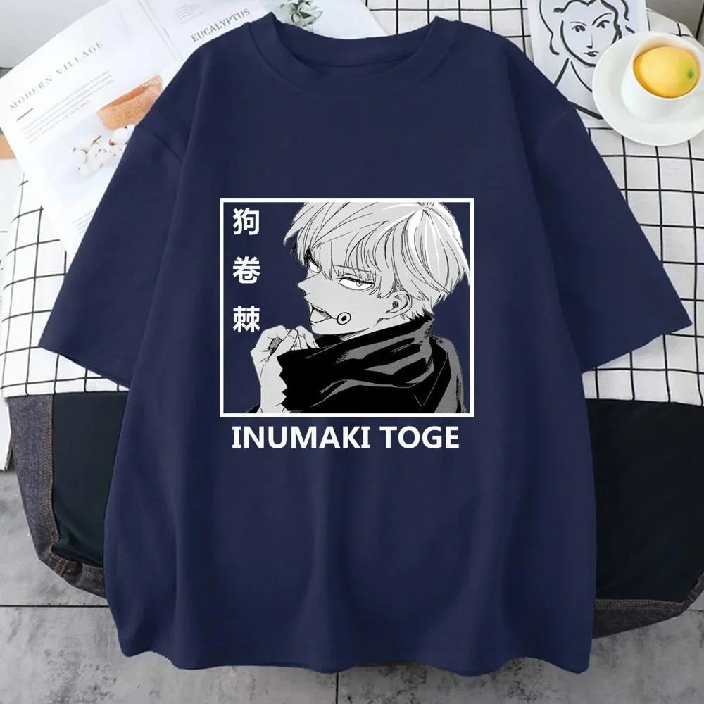 New Inumaki Toge Printed Short Sleeve Cool T Shirts Men Women Top Summer Anime Harajuku O Neck T Shirts