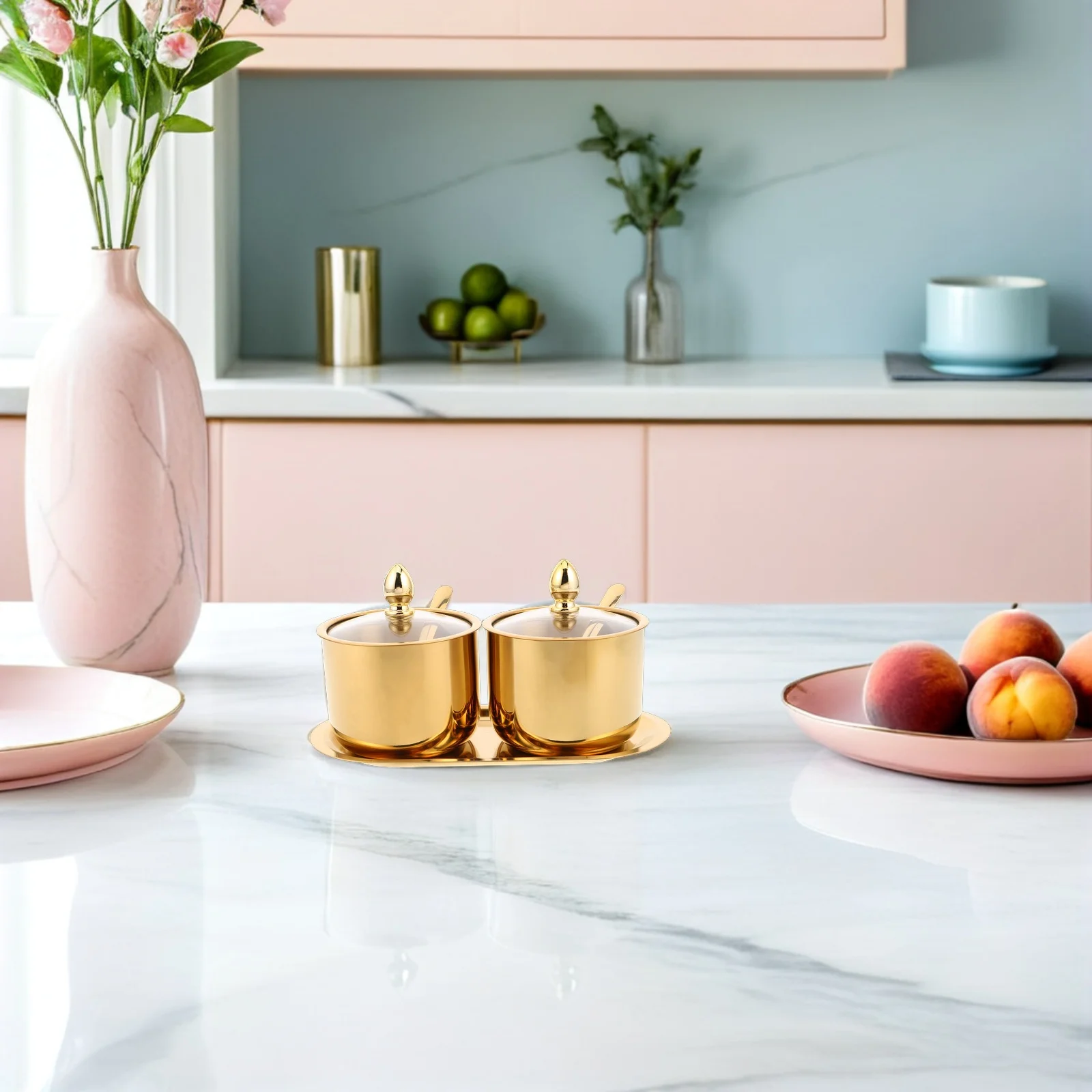 

1 комплект банок для приправ, 400 мл, нержавеющая сталь со стеклянной крышкой, прозрачная верхняя часть для кухонного органайзера для хранения, соль, сахар, чай, специи