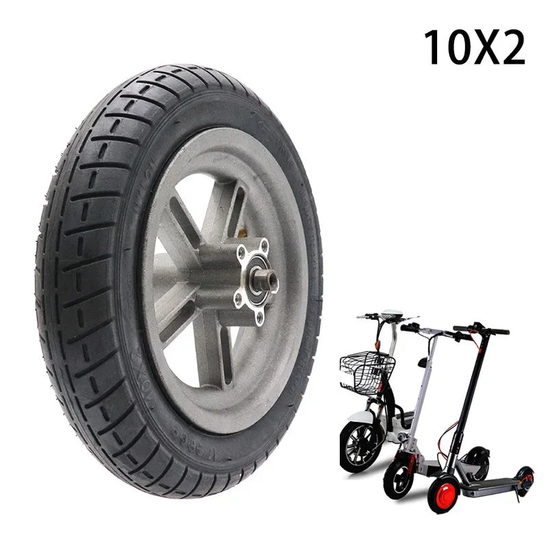 10 Inches Updated Tires for Xiaomi MiJia M365 E-Scooter Rear Wheels Tire 5 / 6 Holes Disc Brake Scooter Thicken Inflation Wheels