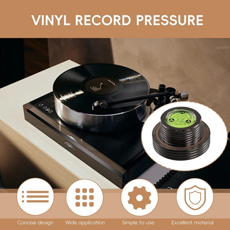 50Hz LP Vinyl Record Player Turntable Stabilizer Level Weight Clamp With Level Speed Measurement For Music Player