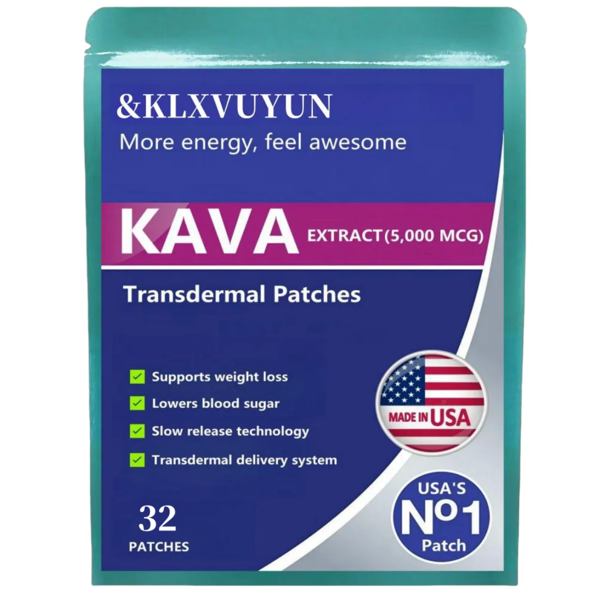 

Pure Kava Extract - 5,000 Mcg ( Strength) Healthy Aging Formula - Transdermal Patches. Patches Made In Usa. 8 Weeks Supply