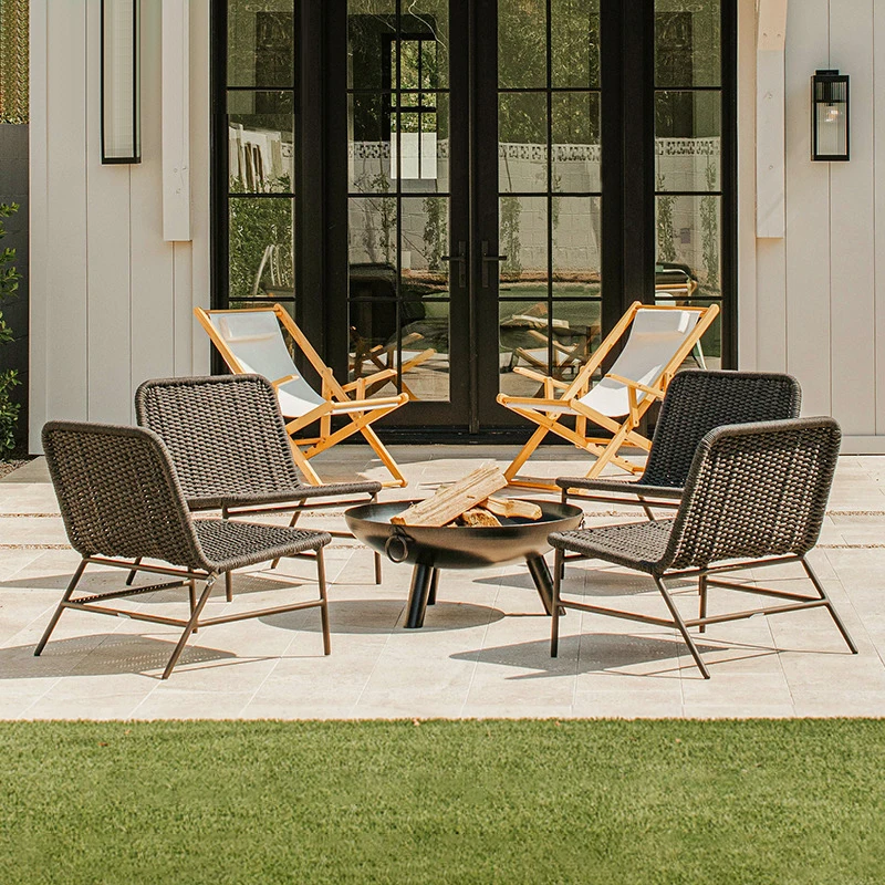 xx-Outdoor  Rattan Sofa Set Sunscreen Balcony Courtyard Villa Leisure for Garden Coffee Table Combination for Homestay&