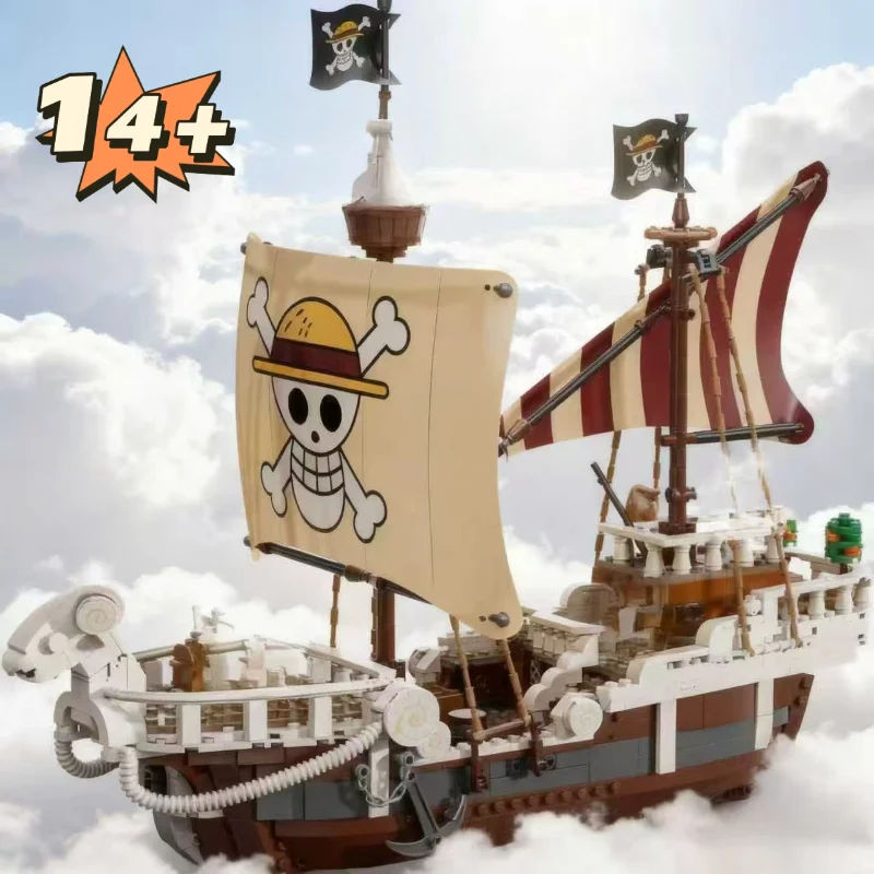 Blocs de construction de bateau Pirate, 1376 pièces, adaptés à 75639, joyeux aventure, modèle de briques, ensembles de bateaux, jouets pour enfants, cadeaux d'anniversaire et de noël