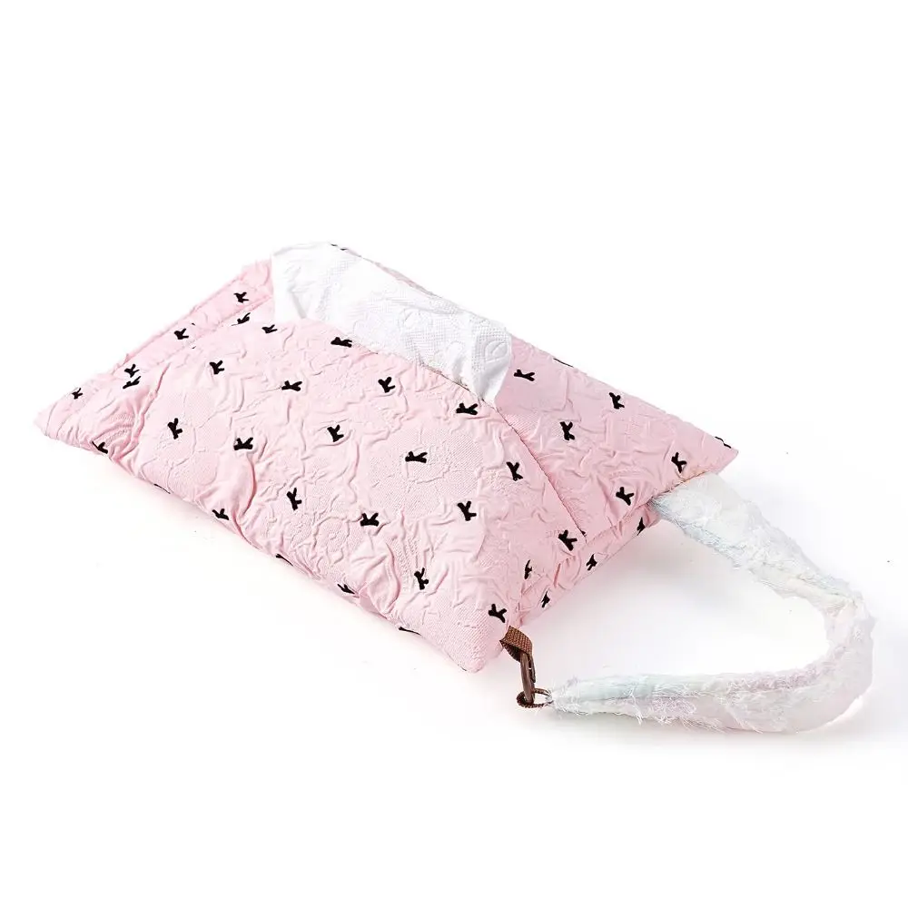 Soft Portable Hanging Tissue Box Hanging Design Decorative Car Paper Holder Creative Tissue Storage Cover