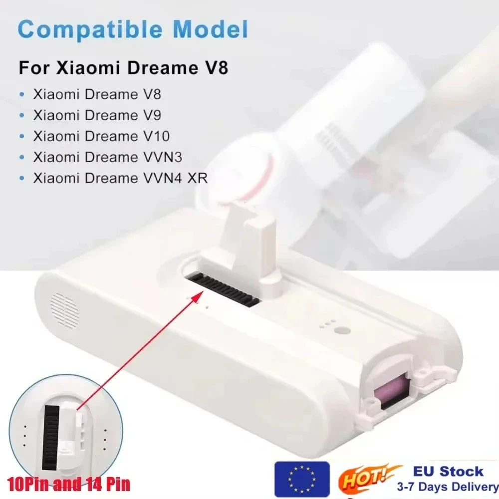 5000mAh Li-Ionen-Akku für Dreame V8 V10Pro V9P XR VVN3 VVN5 Handstaubsauger Ersatzakku