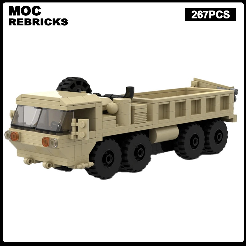 Military Vehicle Series Oshkosh HEMTT 8x8 MOC Large Trucks Building Blocks Assembly Model Bricks Display Creative Children Toys