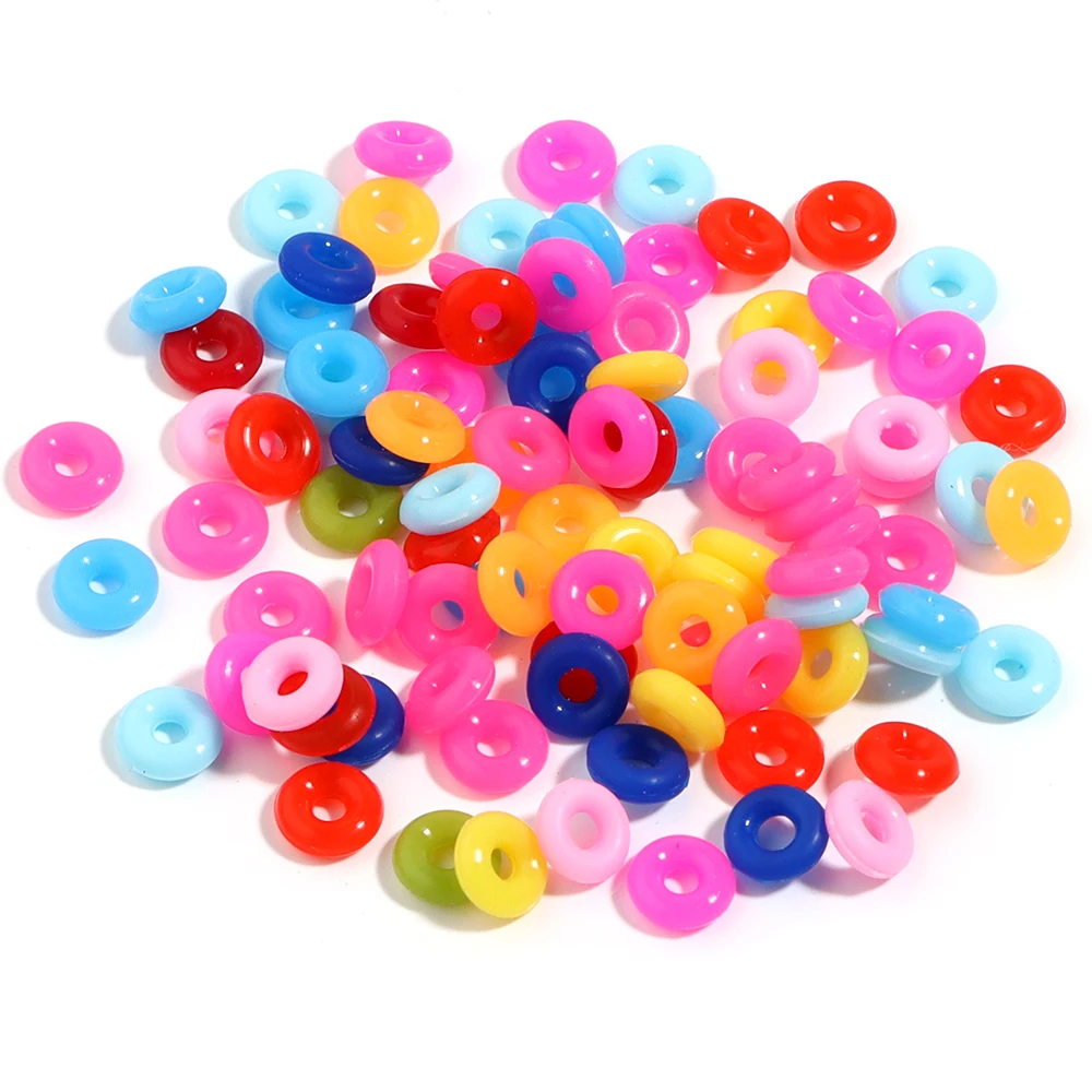 100 Stück Silikon-Gummi-Stopper-Ringe, bunte runde Positionierungsperlen für DIY-Schmuckherstellung, Armbänder, Halsketten, Zubehör – Detail 7