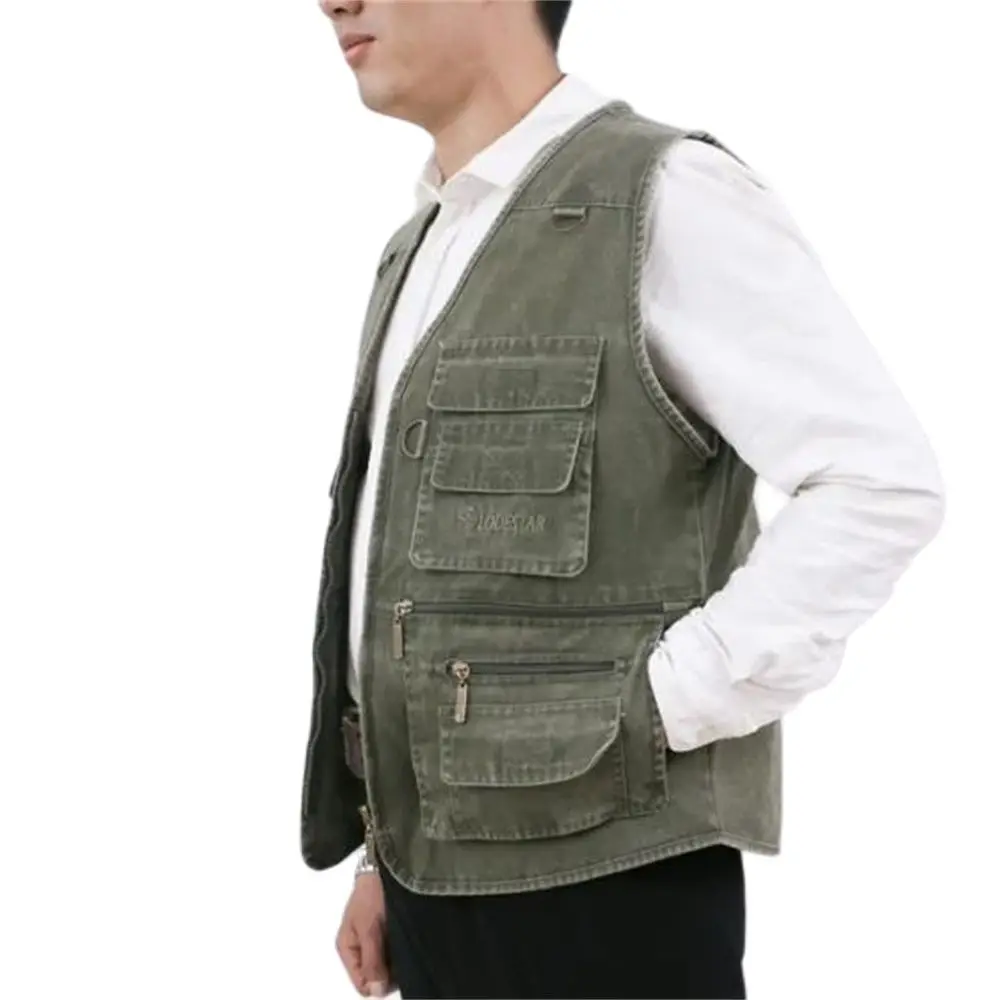 6XL 7XL Denim Vest Men's Jacket Sleeveless Cotton Casual Waistcoat Men's Jean Coat Slim Fit Male Jacket Cowboy Pockets Tops