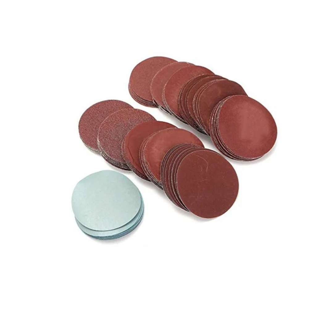 /100pcs /75mm /Alumina Flocking Sanding Discs 80-3000 Grit Polishing Pads For Wood Metal Car Furniture Stone Abrasive Sheets