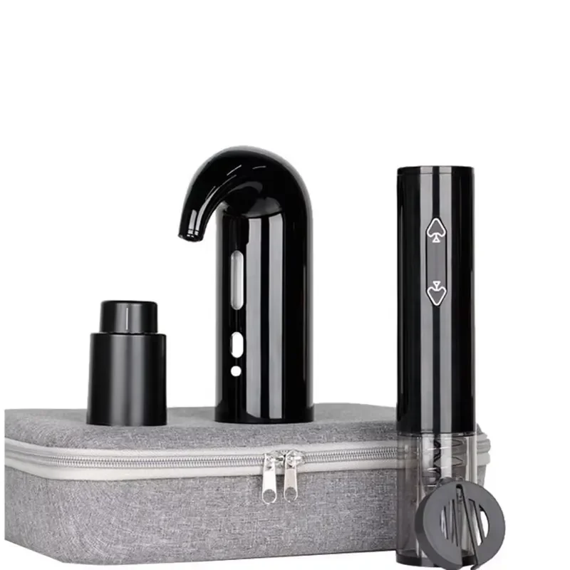 Electric Wine Opener & Aerator Set USB Charging One-Touch Opening Fast Aeration Ideal for Home Parties Gift Box