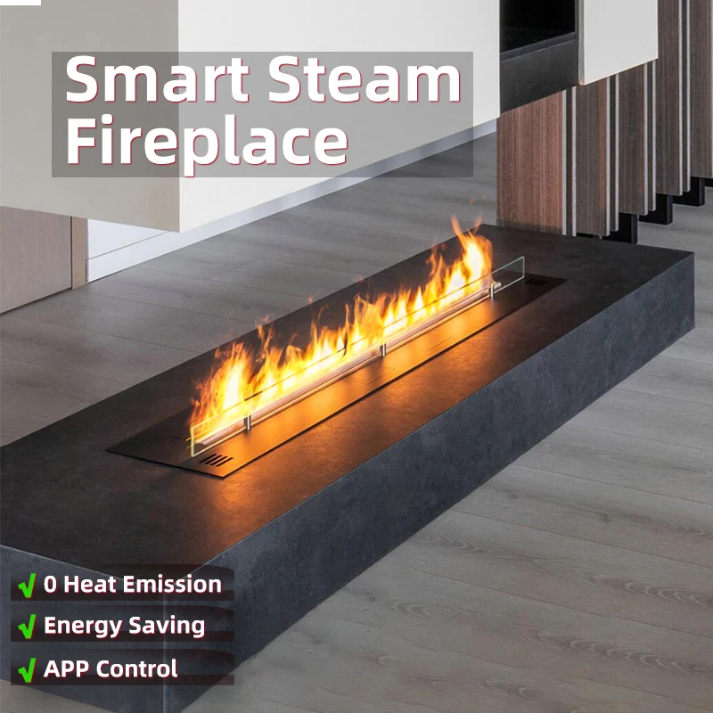 

Aroma Humidifier Fireplace - Essential Oils Compatible + Child Lock Function + CE/ROHS/ETL Certified Steam Fireplace