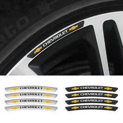 4Pcs Aluminum Car Styling Wheel Rim Decor Stickers Accessories For Chevrolet Captiva Silverado Spark Monza Crvalier Malibus Volt