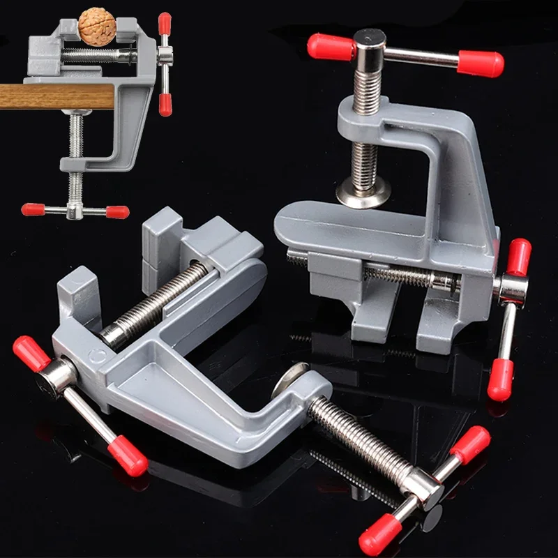 Mini Bench Vise Table Clamp Screw DIY Craft Mold Fixed Repair Tool Portable Plier Jewelry Make Electronics Small Hobby Workbench