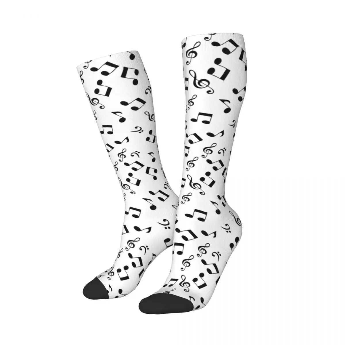 

Novelty Women Over Calf Socks Music Sign Musical Note Merch Super Soft Sport Socks Below Knee All Season Best Gifts