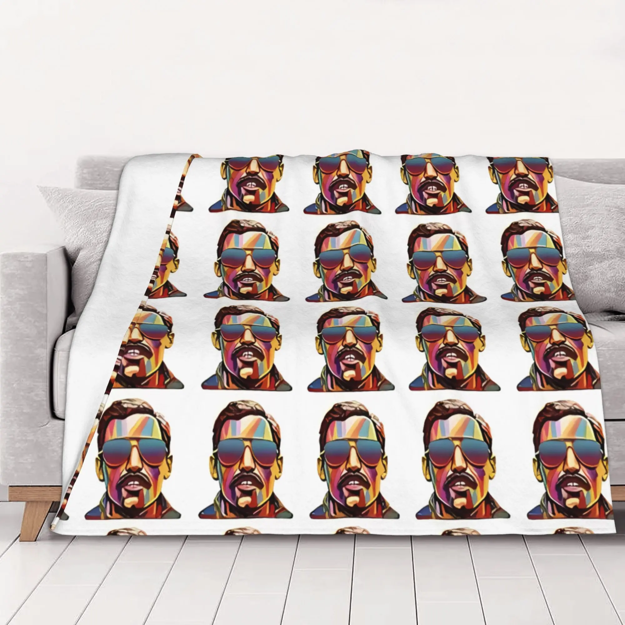 1PC home Cutecore fFreddie Mercury With Sunglasses fFreddie Mercury Blanket Super Cosy Plush Home Living Room Sofa halloween
