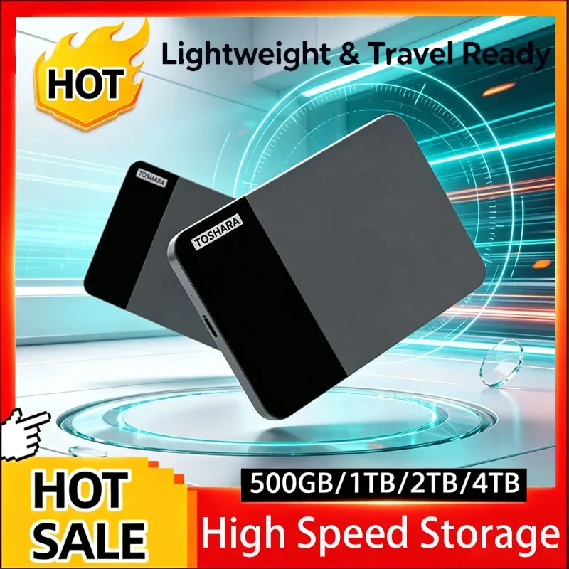 2.5 Inch Portable External Hard Drive USB 3.0 Black Large Capacity Storage Disk For Laptop Desktop PC Data Backup