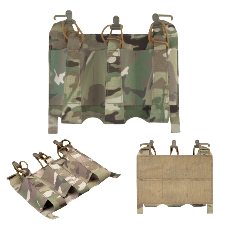Compatible vest accessories G-buckle Hook & Loop mounting front panel triple attachment magazine bag Hunting accessories