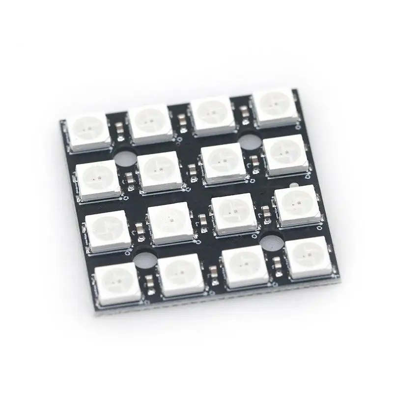 /PFU/1PCS 16Bit RGB 4x4 4*4 LED WS2812B WS2812 5050 RGB LED Matrix Integrated Drive Drivers Board LED Module