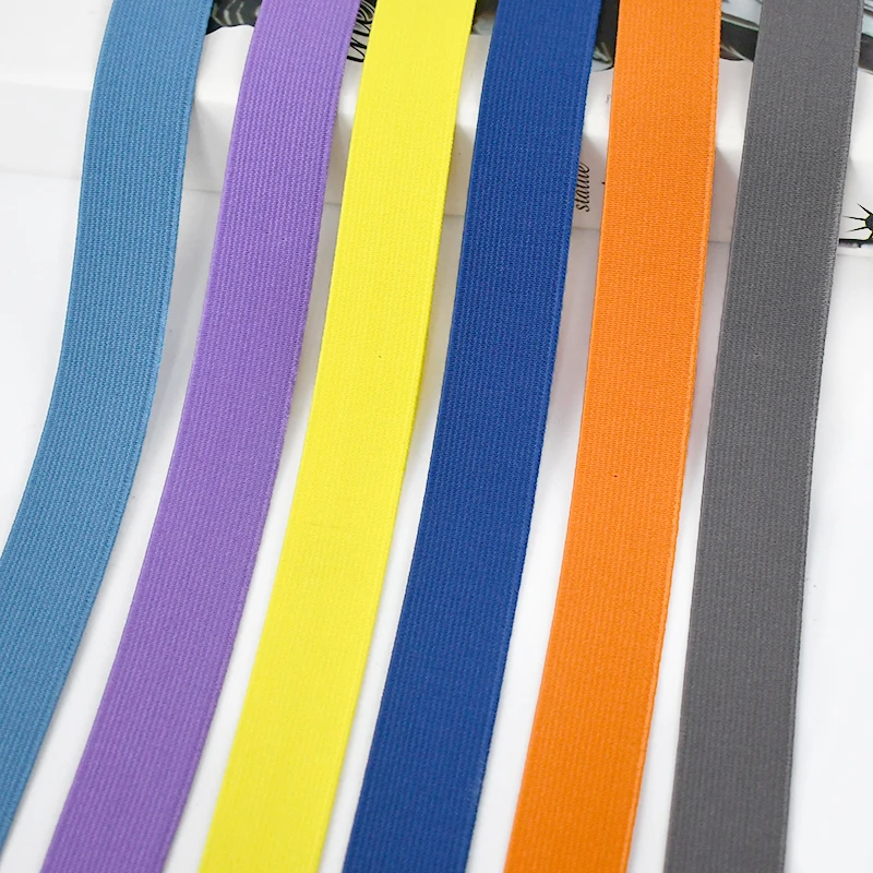 

10M 20-50mm Colored Elastic Band 1.2mm Thick Rubber Bands Underwear Strap Pants Waistband Stretch Webbing DIY Sewing Accessories