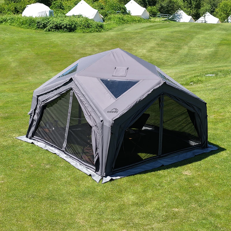 Hub Station Air Tent-Gray Hot Sale Folding Travel Camping Tent Factory Price Outdoor Hiking Inflatable Tent