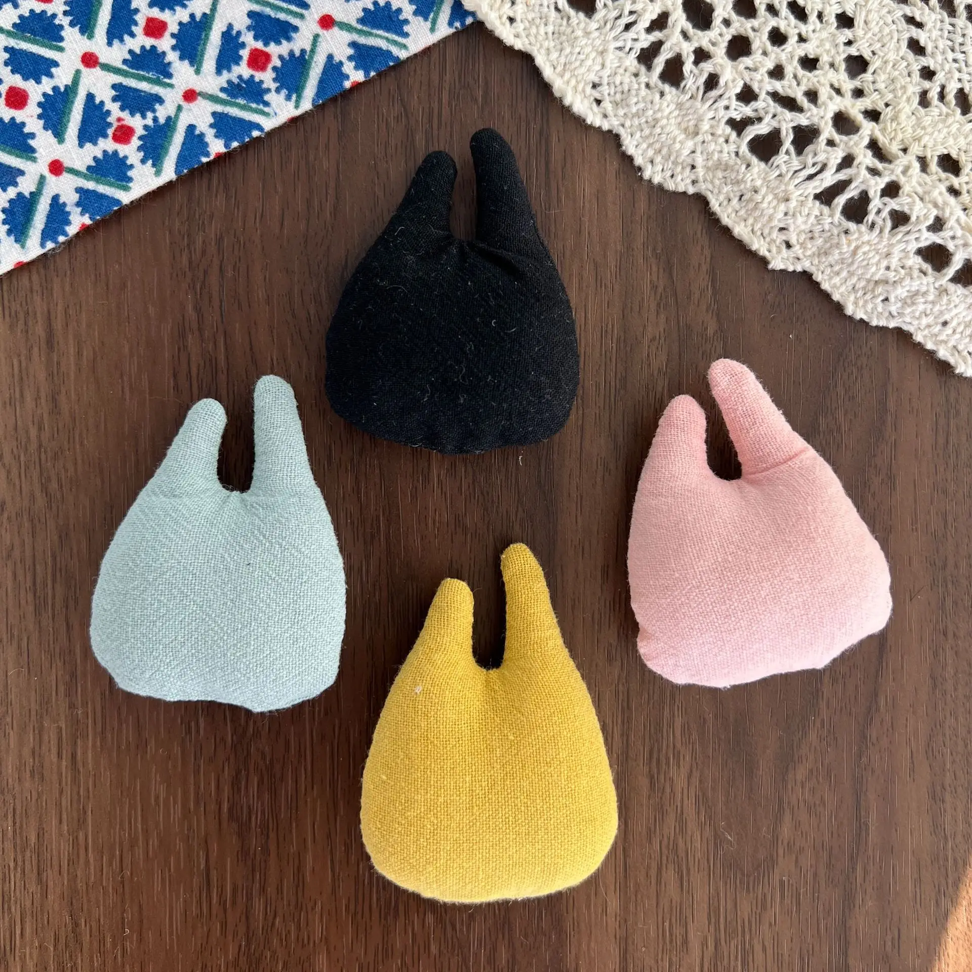 Brooch Pin DIY Accessory Cute Cartoon Kitten Cotton Filled Fabric Dimensional Hair Clip Material Bag Decoration Girl Heart Mini